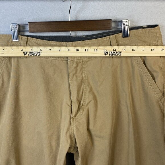 Kuhl Slax Pants Men 38 x 32 Beige Khaki Cotton Stretch 5090 Classic Fit‎ Stained - Picture 5 of 16